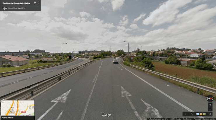 Fin del trayecto Santiago N. (Google Maps)